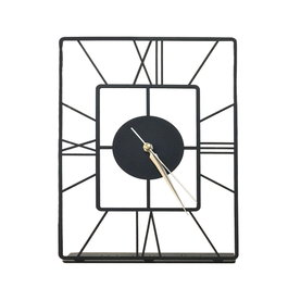 Aberto Design Reloj Decorativo Negro de Metal